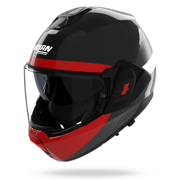 Nolan casco convertibile modulare N120-1 BLOCCO Nero / Antracite / Rosso / Bianco - XXS