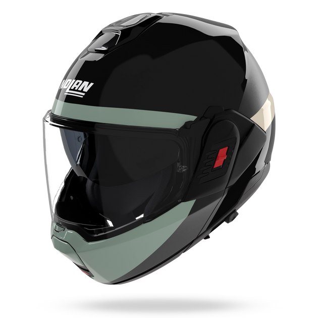 Nolan casco convertibile modulare N120-1 BLOCCO Nero / Antracite / Verde grigio / Avorio - XXS