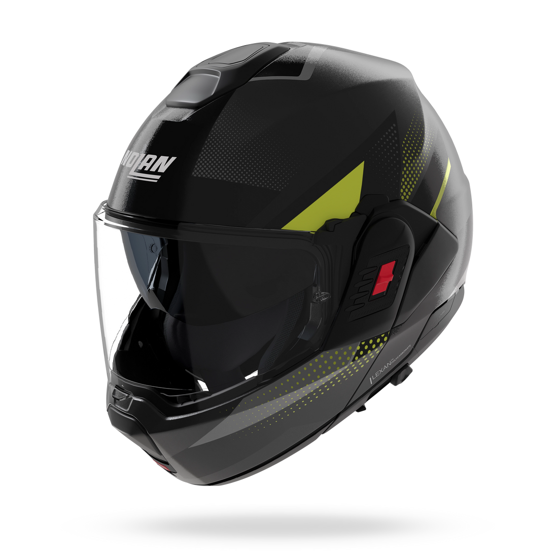 Nolan casco convertibile modulare N120-1 CICLONE Grigio lava / Nero / Verde impulso - XXS