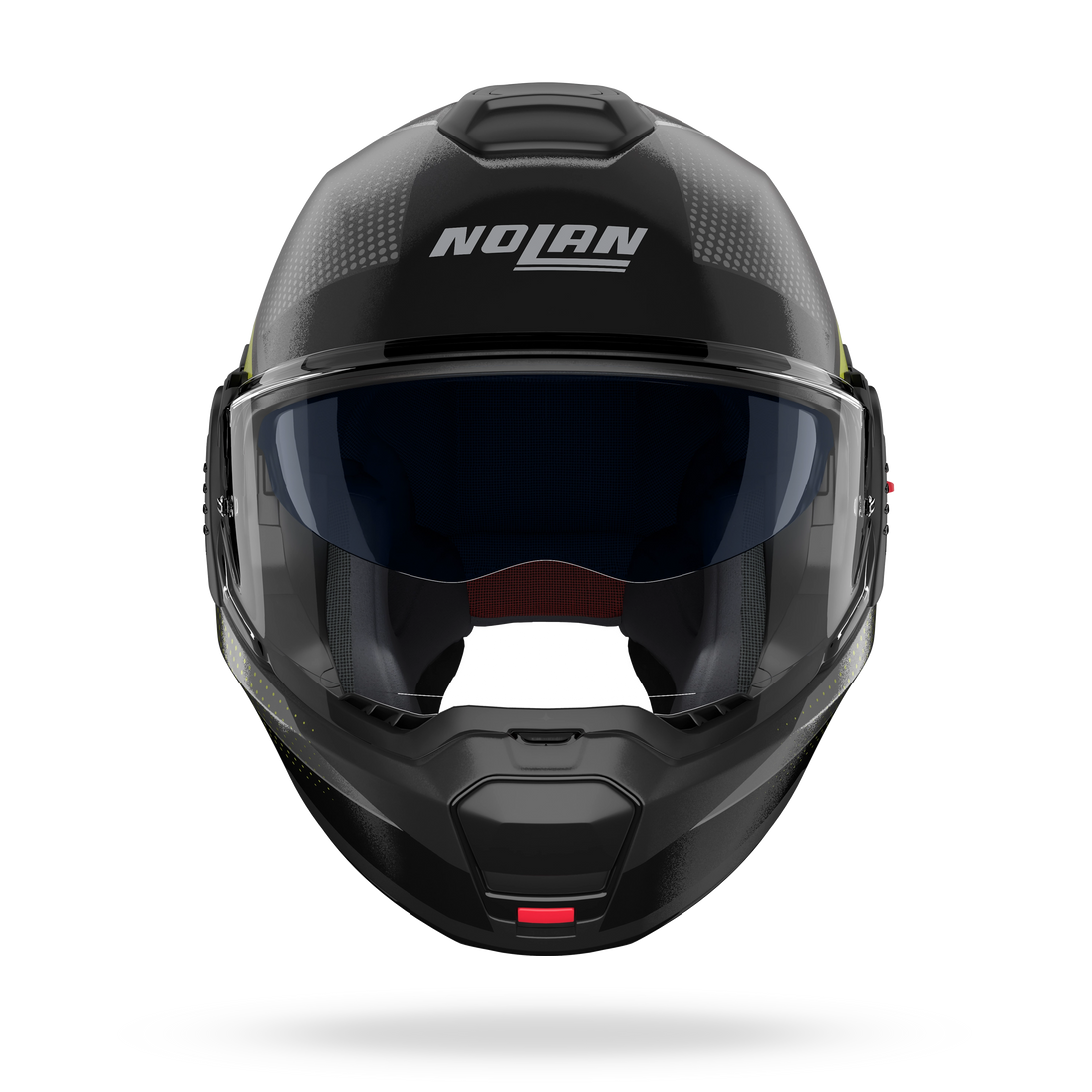 Nolan casco convertibile modulare N120-1 CICLONE Grigio lava / Nero / Verde impulso - S
