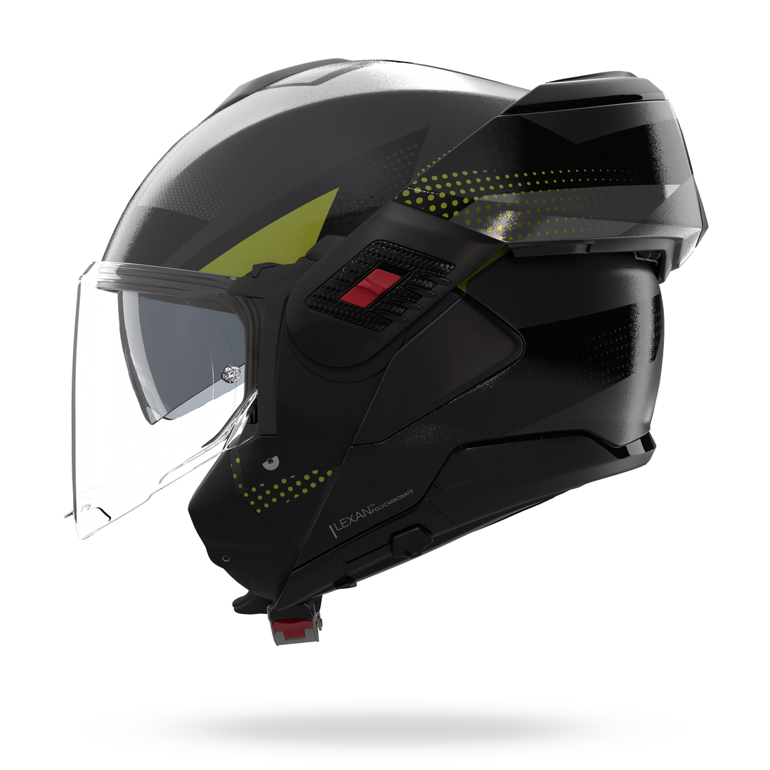 Nolan casco convertibile modulare N120-1 CICLONE Grigio lava / Nero / Verde impulso - M