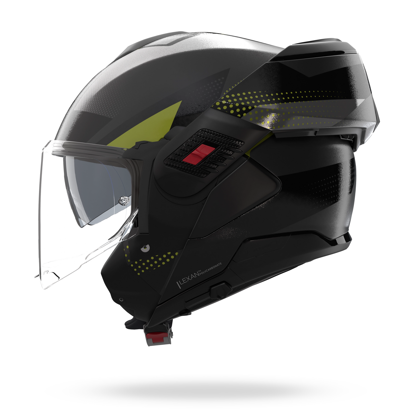 Nolan casco convertibile modulare N120-1 CICLONE Grigio lava / Nero / Verde impulso - M