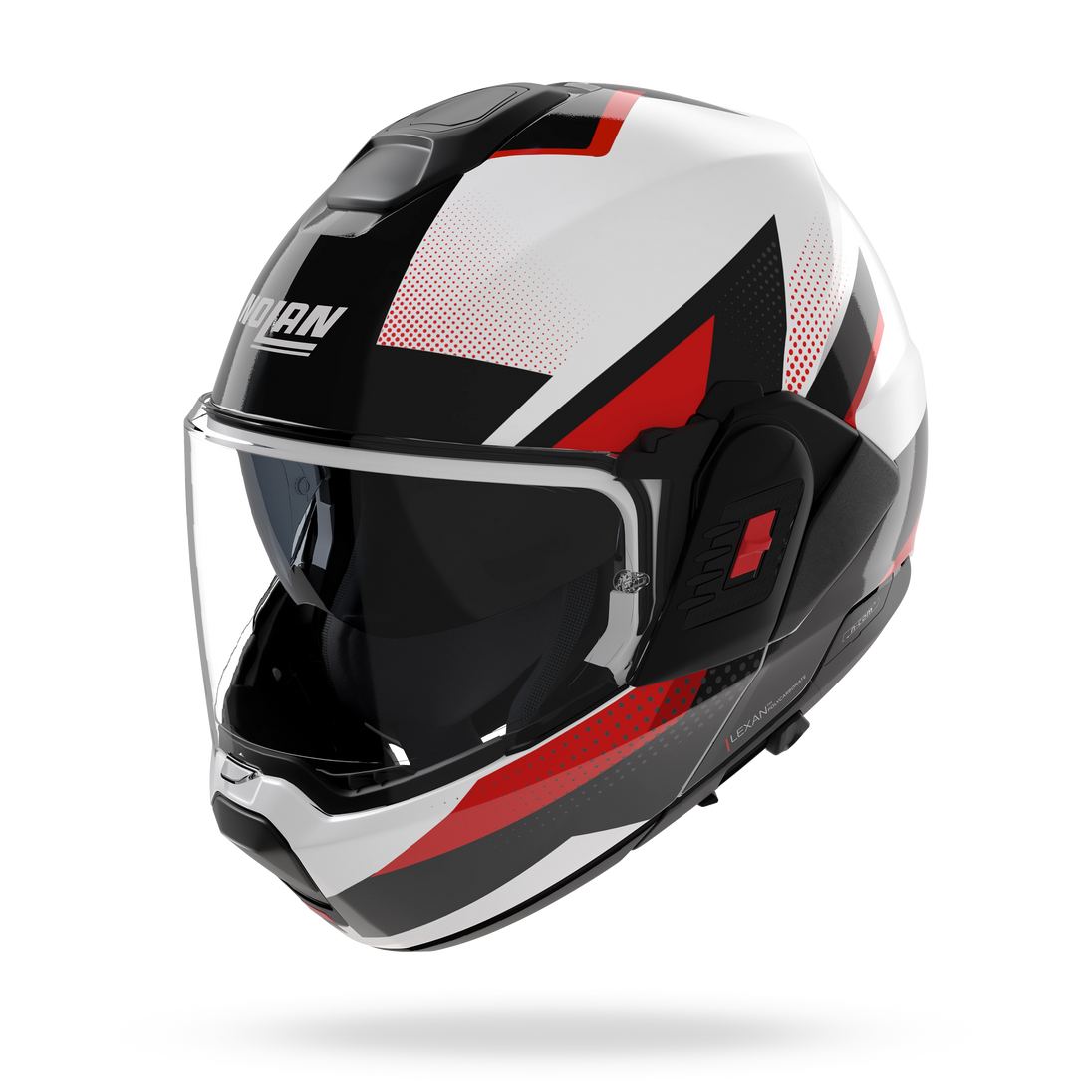 Nolan casco convertibile modulare N120-1 CICLONE Bianco / Nero / Rosso - XXS