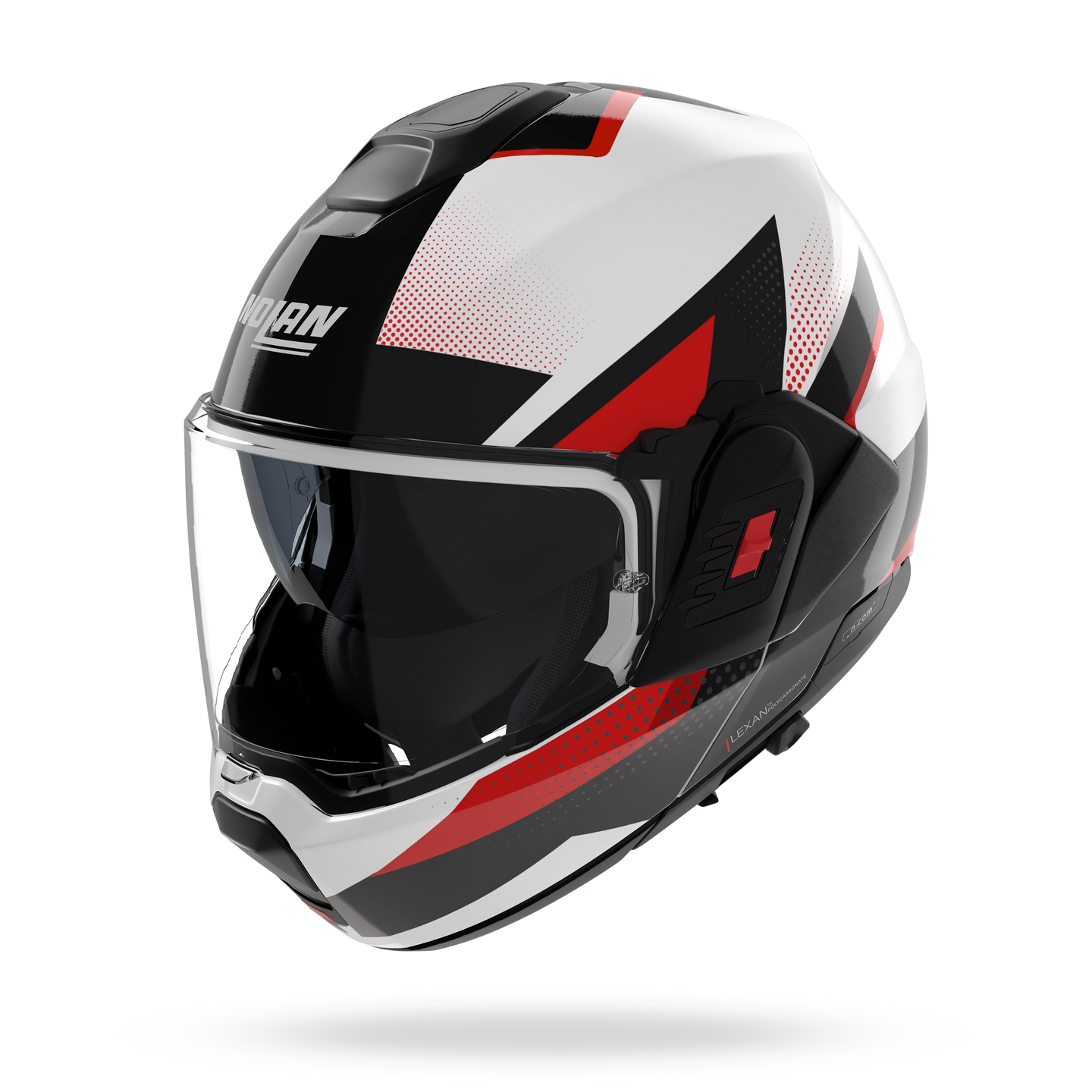 Nolan casco convertibile modulare N120-1 CICLONE Bianco / Nero / Rosso - XXS