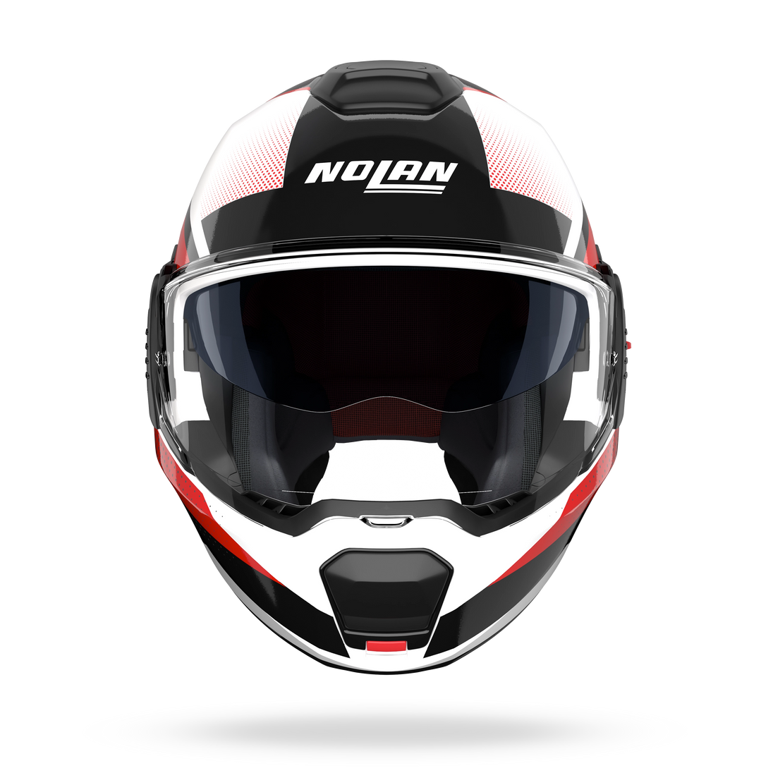 Nolan casco convertibile modulare N120-1 CICLONE Bianco / Nero / Rosso - S