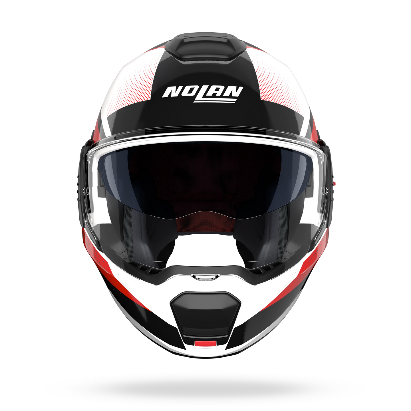 Nolan casco convertibile modulare N120-1 CICLONE Bianco / Nero / Rosso - S