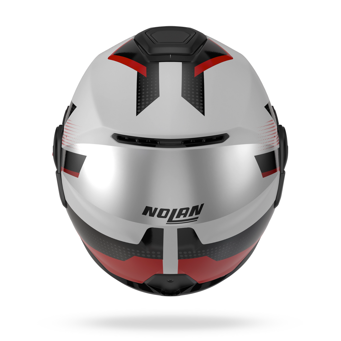 Nolan casco convertibile modulare N120-1 CICLONE Bianco / Nero / Rosso - M