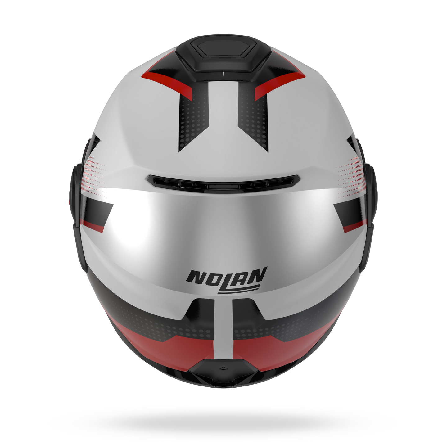Nolan casco convertibile modulare N120-1 CICLONE Bianco / Nero / Rosso - M