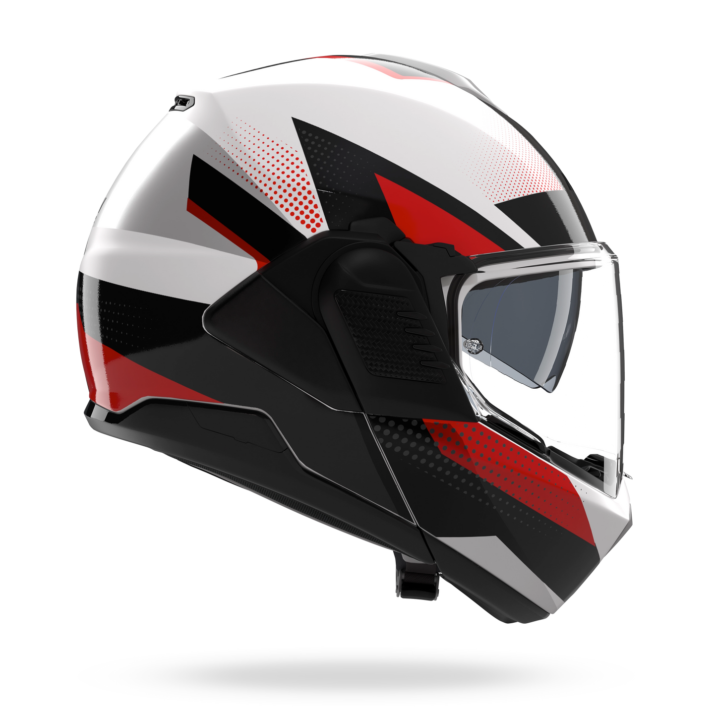 Nolan casco convertibile modulare N120-1 CICLONE Bianco / Nero / Rosso - L