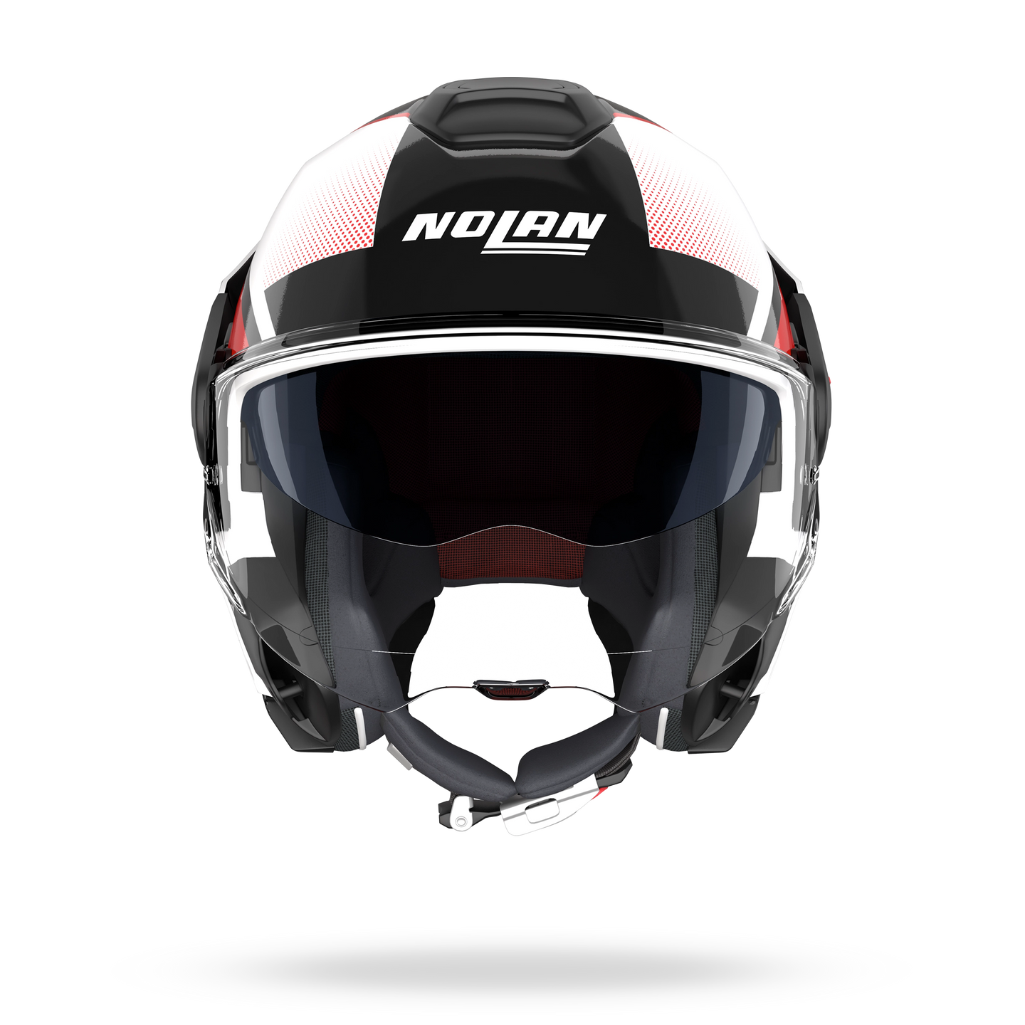 Nolan casco convertibile modulare N120-1 CICLONE Bianco / Nero / Rosso - XL