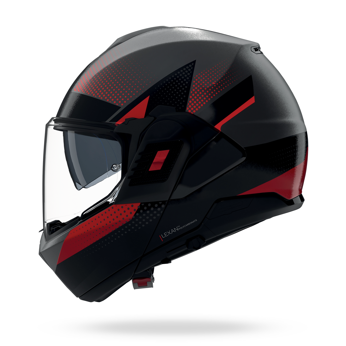 Nolan casco convertibile modulare N120-1 CICLONE Grigio lava / Nero / Rosso - XS