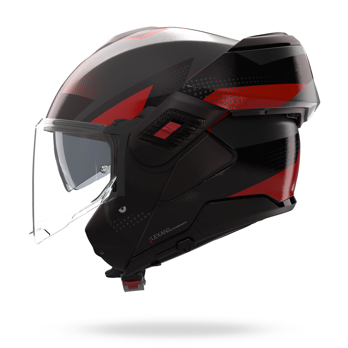 Nolan casco convertibile modulare N120-1 CICLONE Grigio lava / Nero / Rosso - S
