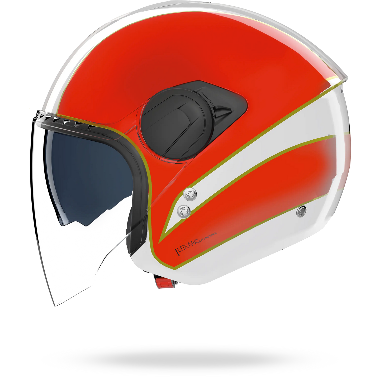 Nolan casco Jet N20-2 VISOR TRICOLORE Bianco / Verde / Rosso - XS