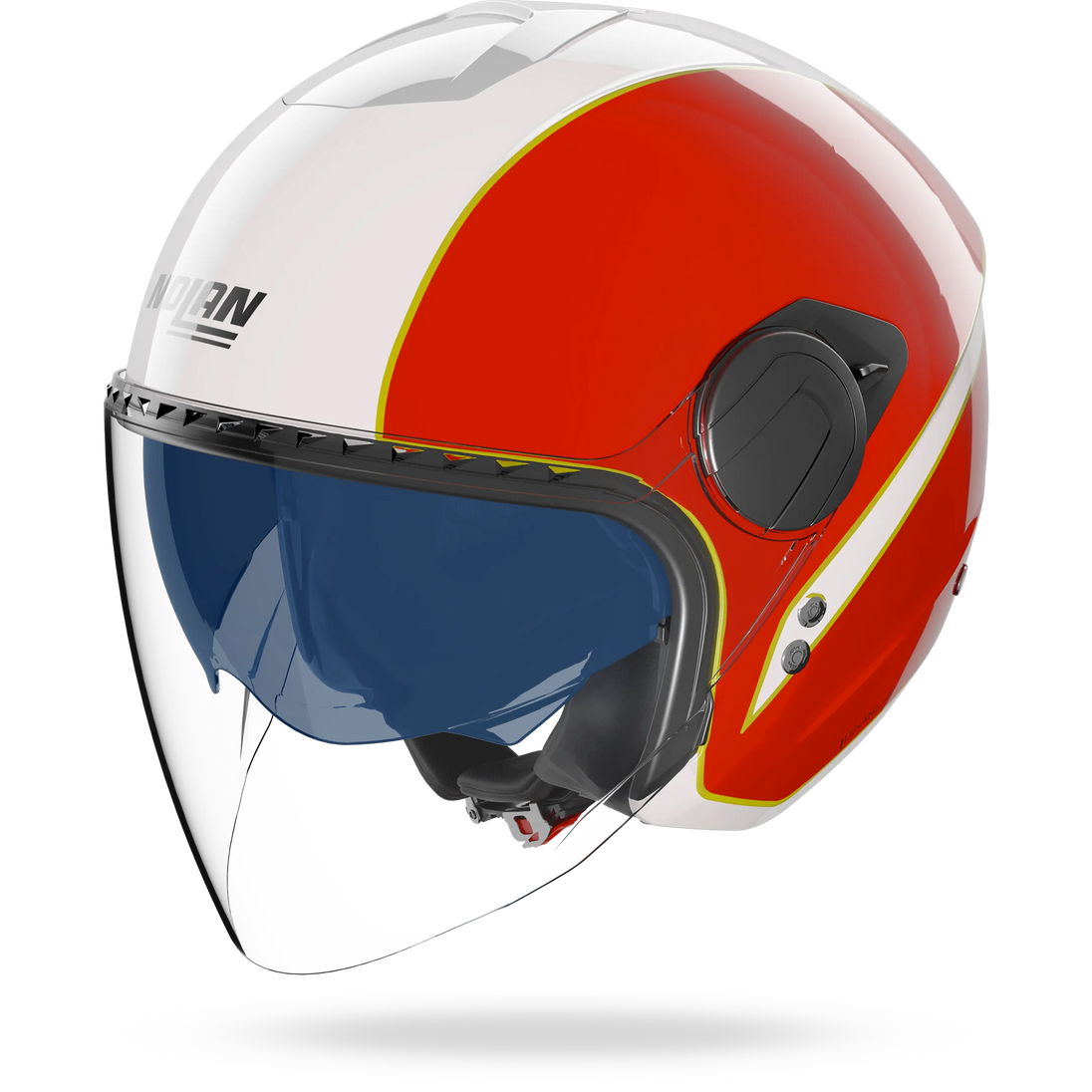 Nolan casco Jet N20-2 VISOR TRICOLORE Bianco / Verde / Rosso - XXS