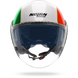 Nolan casco Jet N20-2 VISOR TRICOLORE Bianco / Verde / Rosso - S