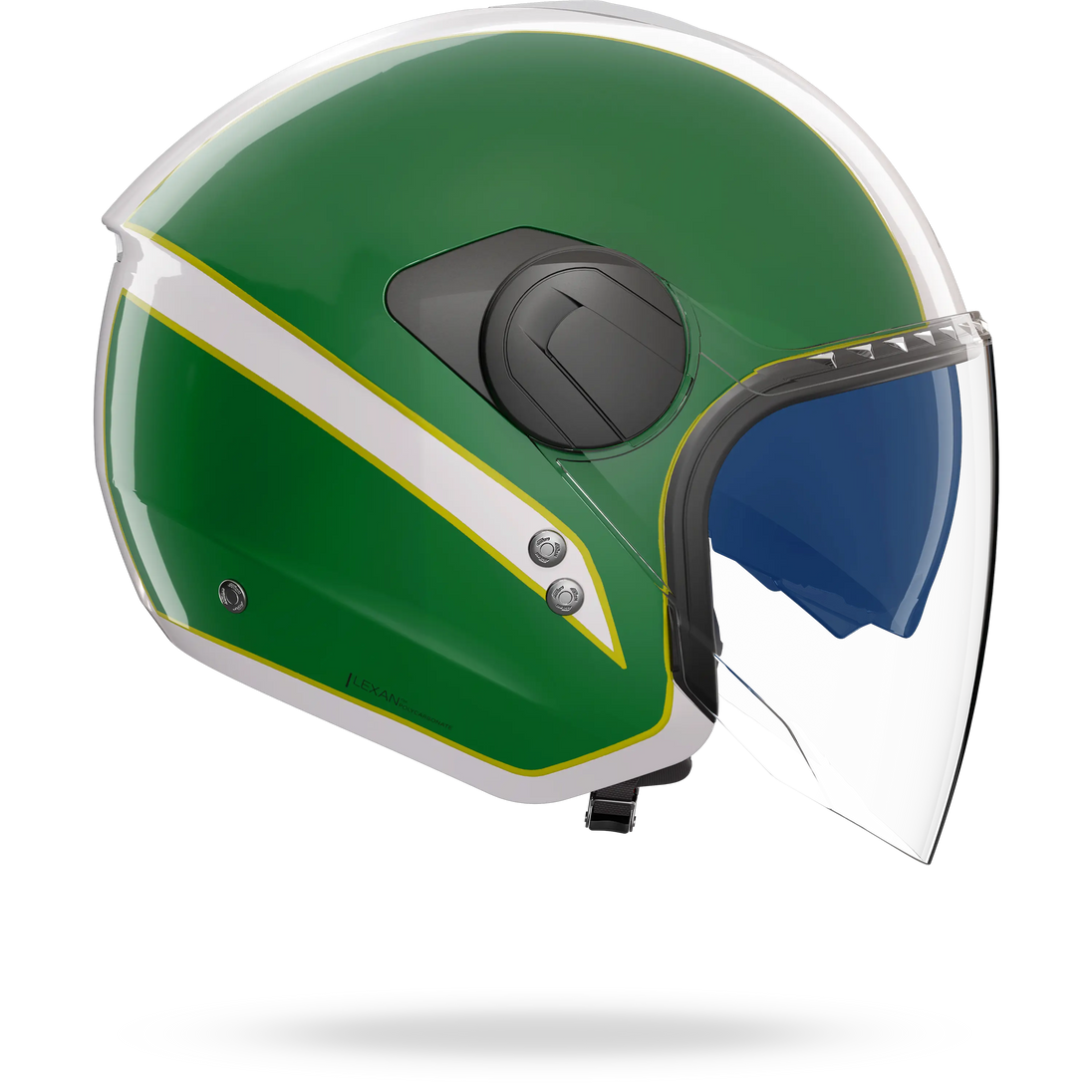 Nolan casco Jet N20-2 VISOR TRICOLORE Bianco / Verde / Rosso - L
