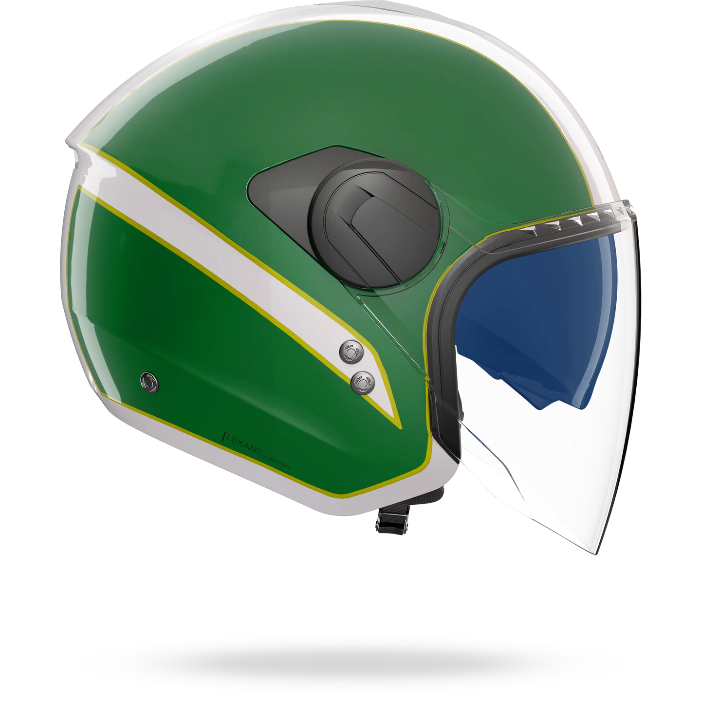 Nolan casco Jet N20-2 VISOR TRICOLORE Bianco / Verde / Rosso - L