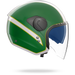 Nolan casco Jet N20-2 VISOR TRICOLORE Bianco / Verde / Rosso - L
