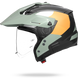 Nolan casco integrale/Jet N70-2 X 06 SELVADO Nero / Verde grigio / Bianco / Arancione - S