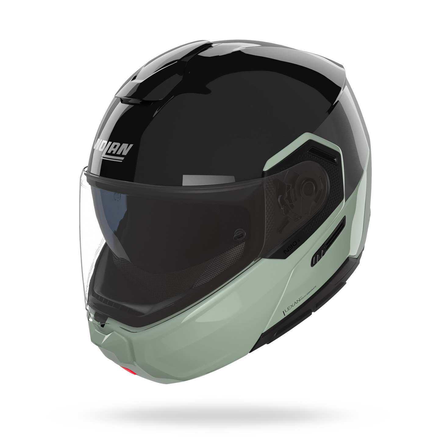 Nolan casco modulare N90-3 06 VERNICIATURA SPECIALE Nero / Verde grigio - XXS