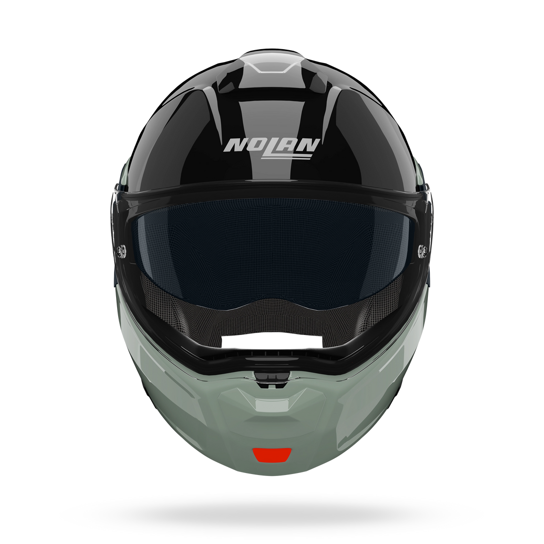 Nolan casco modulare N90-3 06 VERNICIATURA SPECIALE Nero / Verde grigio - S