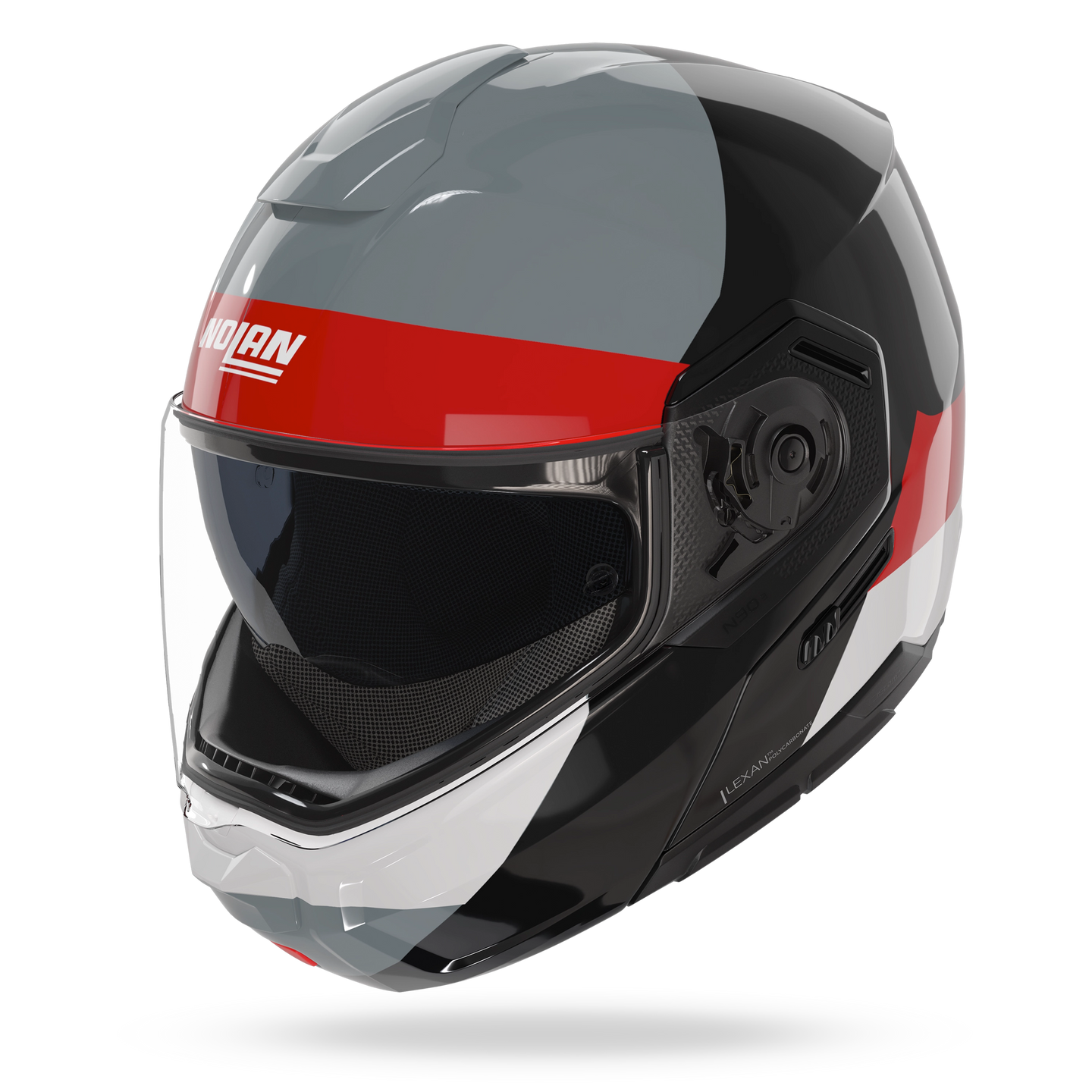 Nolan casco modulare N90-3 06 BLOCCO Nero / Rosso / Antracite / Bianco - XXS