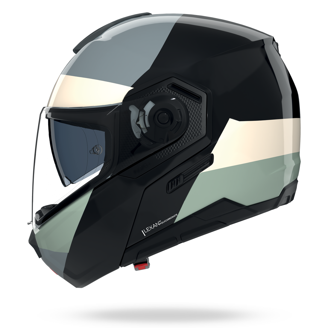 Nolan casco modulare N90-3 06 BLOCCO Nero / Avorio / Antracite / Verde grigio - XS