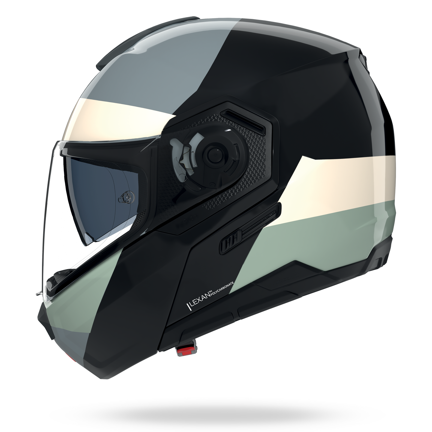 Nolan casco modulare N90-3 06 BLOCCO Nero / Avorio / Antracite / Verde grigio - XS