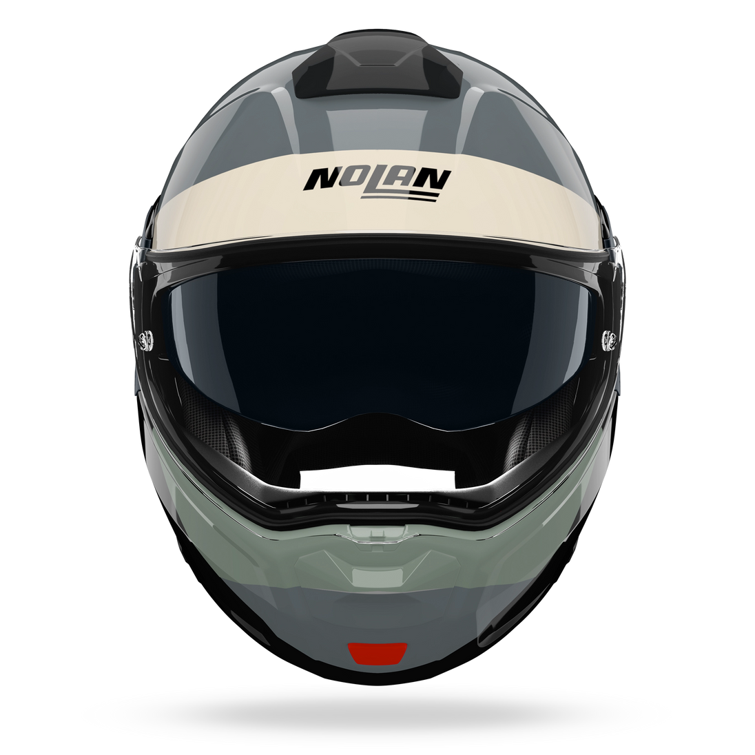 Nolan casco modulare N90-3 06 BLOCCO Nero / Avorio / Antracite / Verde grigio - S