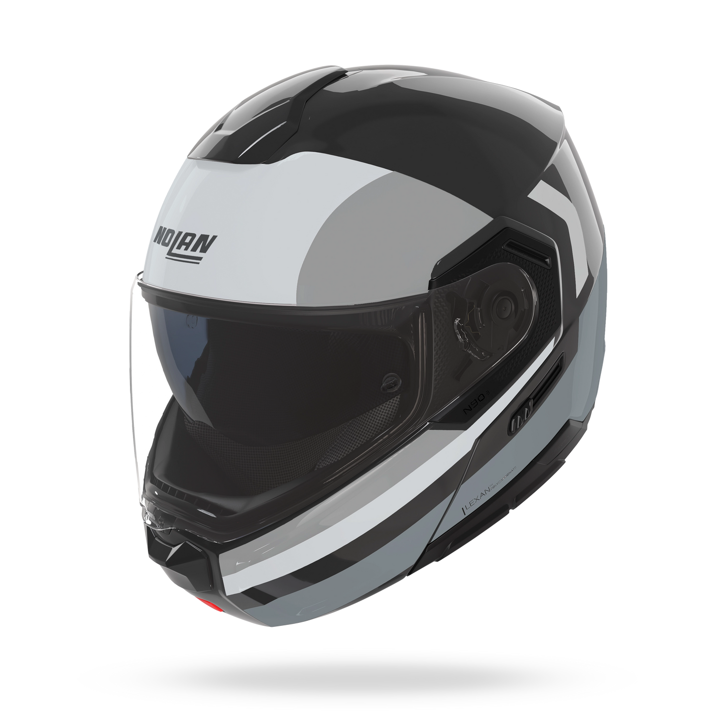 Nolan casco modulare N90-3 06 ROBOTO Nero / Argento / Grigio - XXS