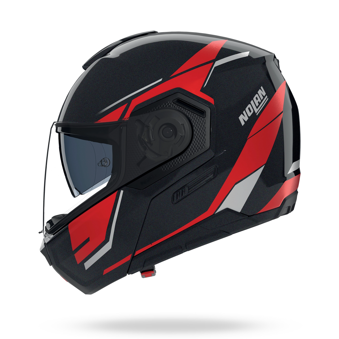 Nolan casco modulare N90-3 06 SINCRONO Nero / Rosso / Bianco - XS
