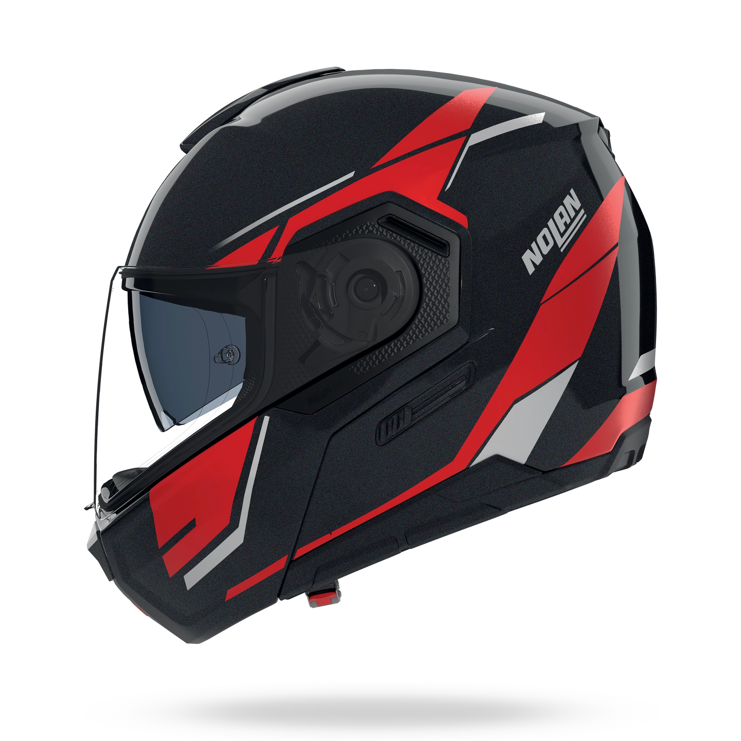 Nolan casco modulare N90-3 06 SINCRONO Nero / Rosso / Bianco - XS