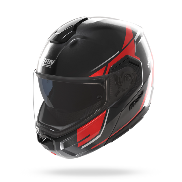 Nolan casco modulare N90-3 06 SINCRONO Nero / Rosso / Bianco - XXS