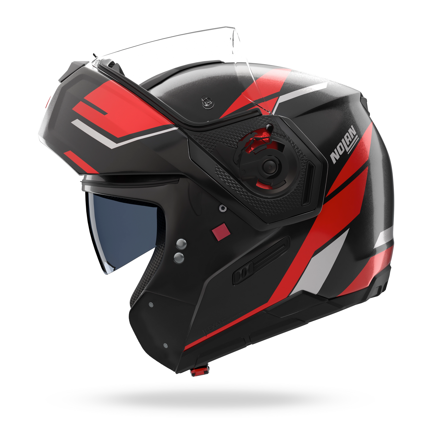 Nolan casco modulare N90-3 06 SINCRONO Nero / Rosso / Bianco - S