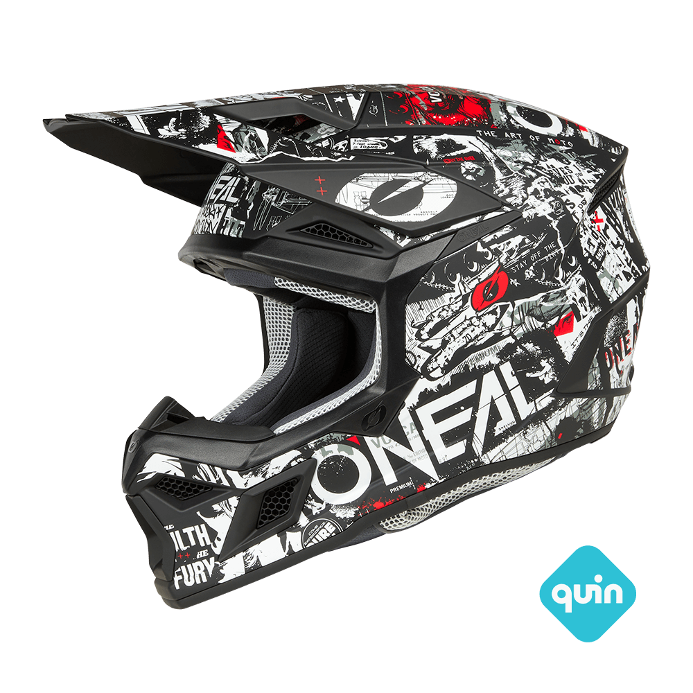 O'neal casco cross 3SRS ATTACK nero/bianco