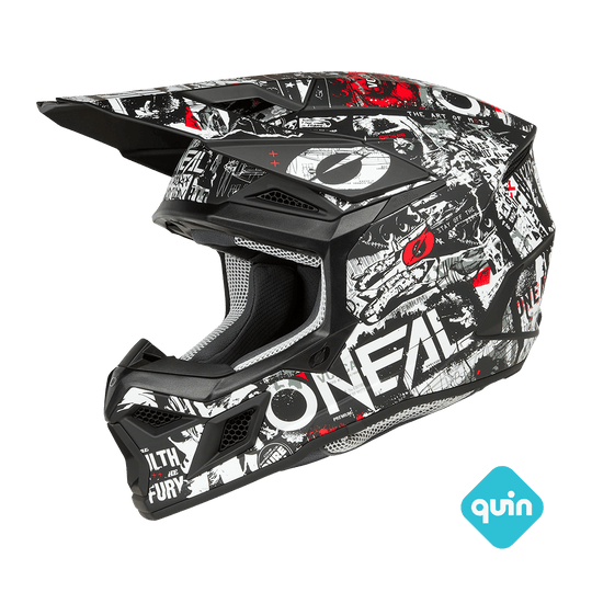 O'neal casco cross 3SRS ATTACK nero/bianco