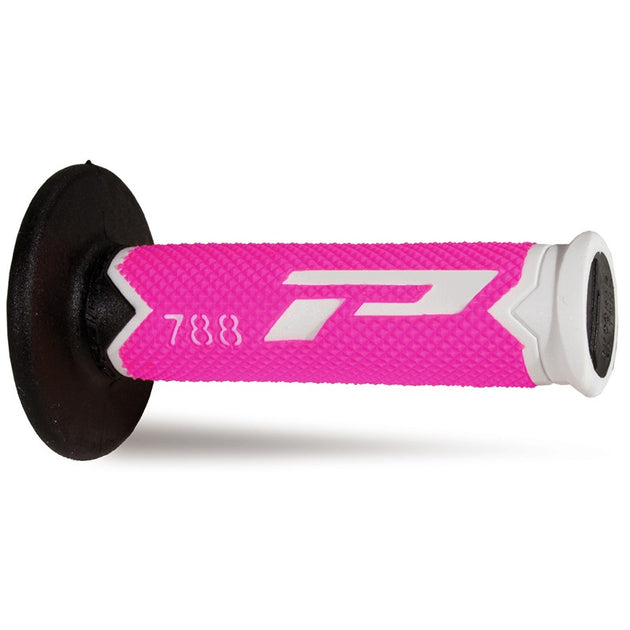 Coppia manopole Pro Grip 788 - bianco fucsia fluo nero