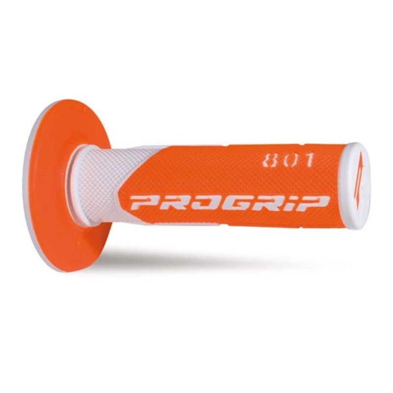 Coppia manopole Pro Grip 801 - bianco arancione fluo