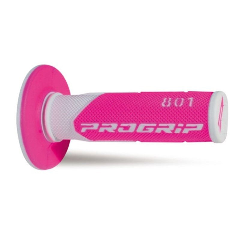 Coppia manopole Pro Grip 801 - bianco fucsia fluo