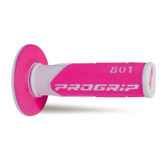 Coppia manopole Pro Grip 801 - bianco fucsia fluo
