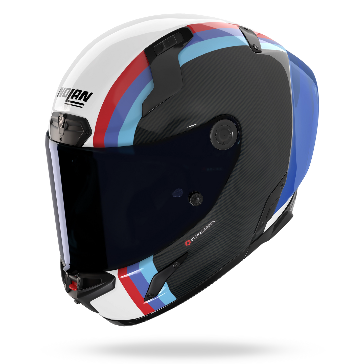 Nolan casco integrale X-804 RS ULTRA CARBON GEMINI Bianco / Blu / Rosso - XXS