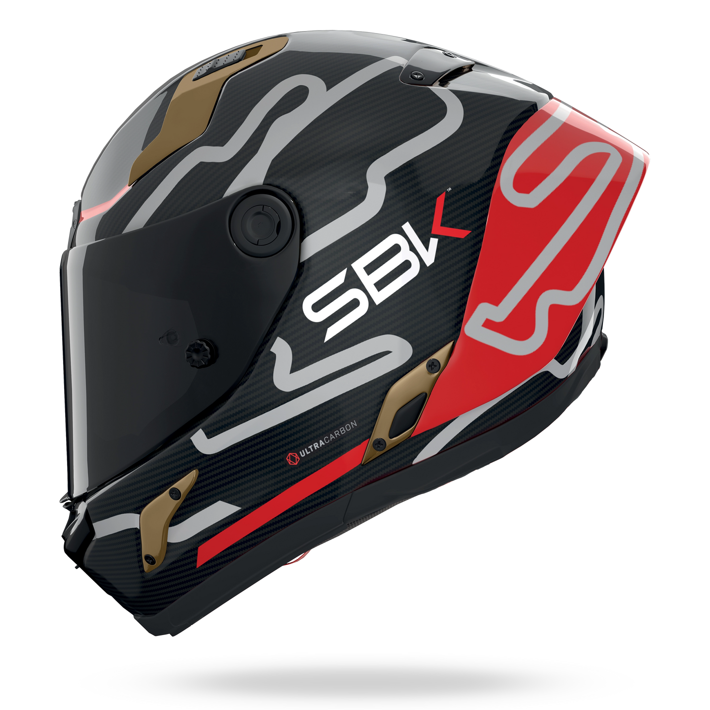 Nolan casco integrale X-804 RS ULTRA CARBON SBK Nero / Rosso / Oro - XS