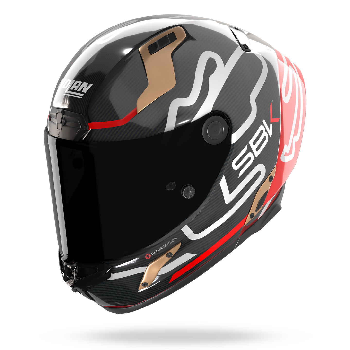 Nolan casco integrale X-804 RS ULTRA CARBON SBK Nero / Rosso / Oro - XXS
