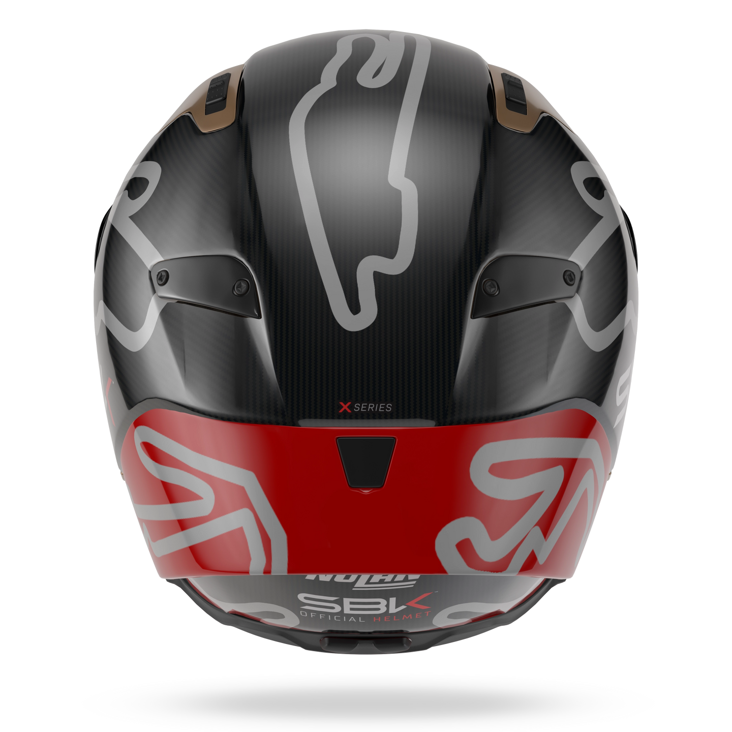 Nolan casco integrale X-804 RS ULTRA CARBON SBK Nero / Rosso / Oro - M