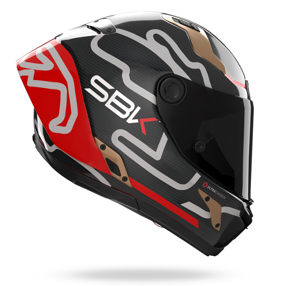 Nolan casco integrale X-804 RS ULTRA CARBON SBK Nero / Rosso / Oro - L
