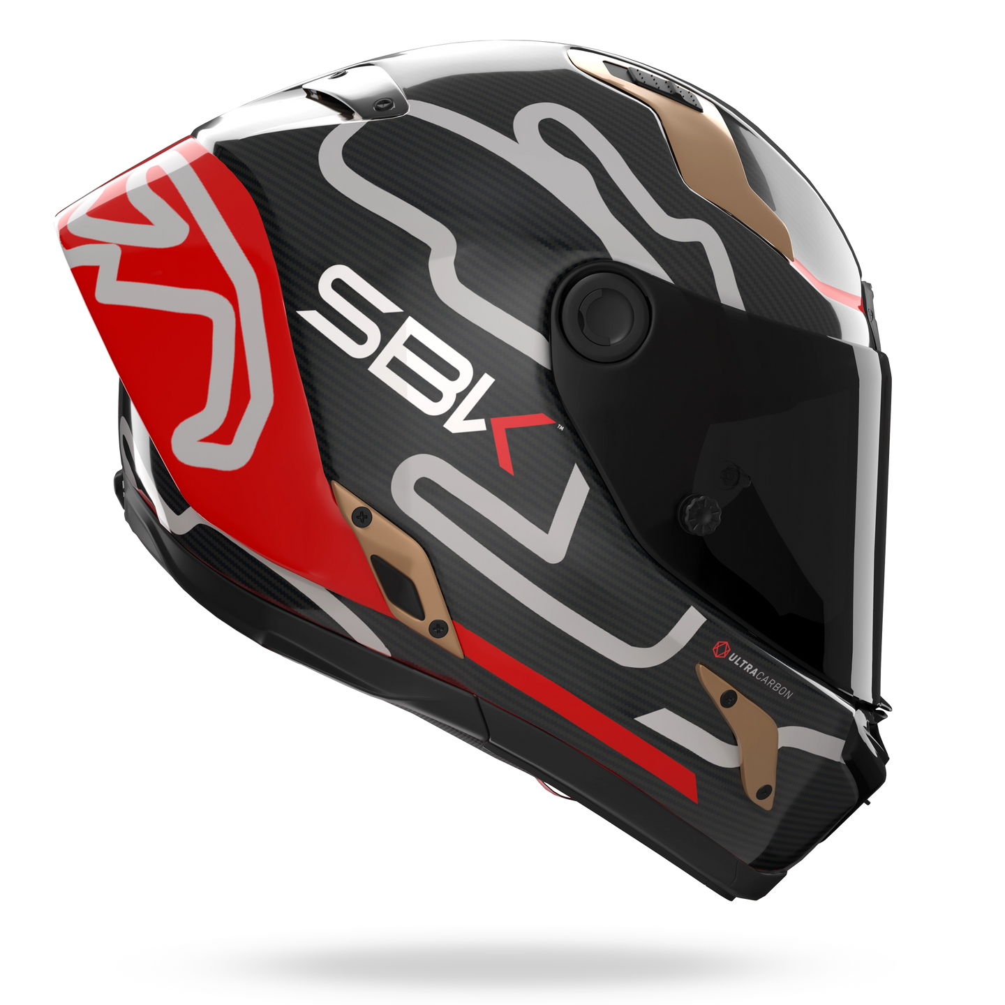 Nolan casco integrale X-804 RS ULTRA CARBON SBK Nero / Rosso / Oro - L