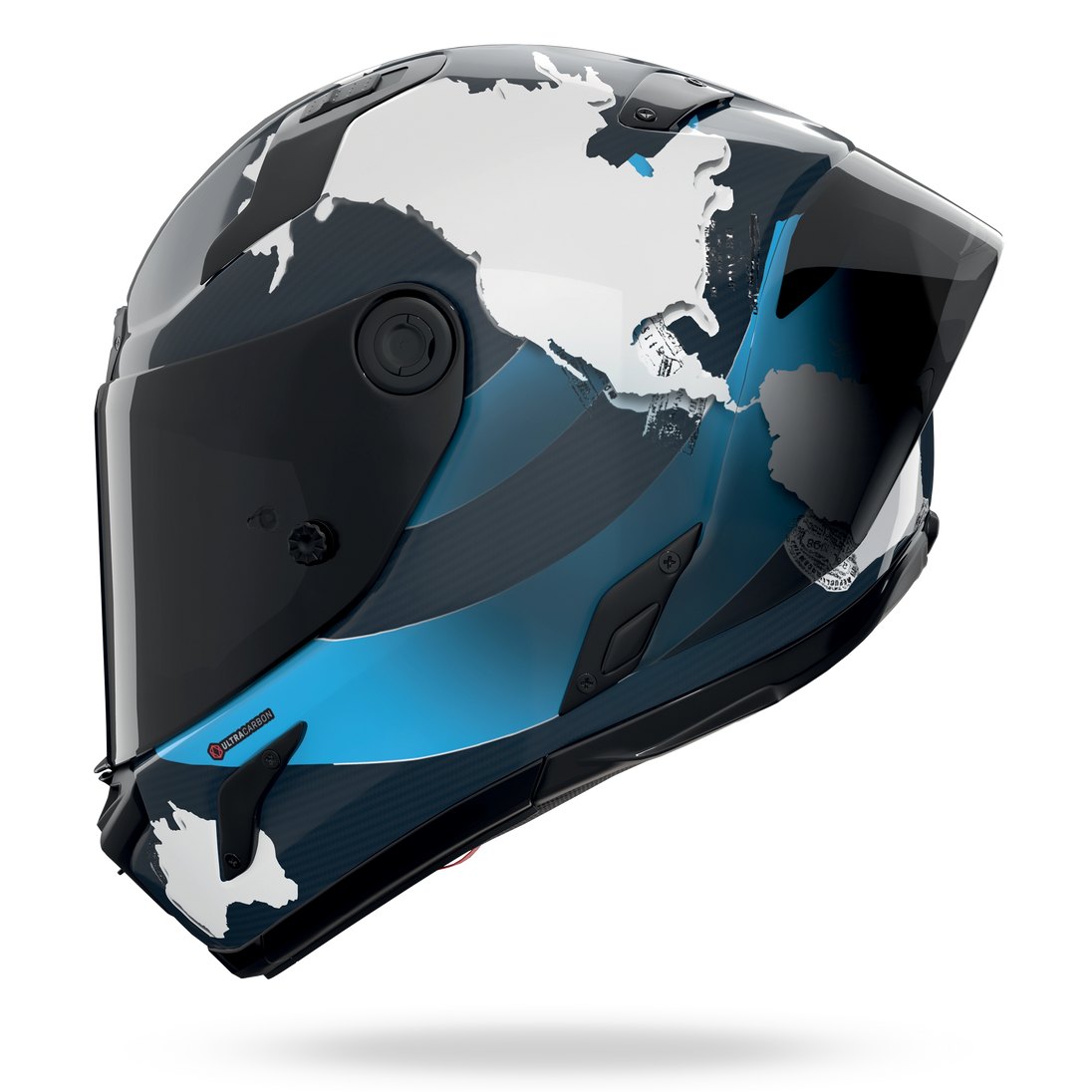 Nolan casco integrale X-804 RS ULTRA CARBON CHECA 30TH ANNIVERSARY SPECIAL EDITION Blu liquido / Bianco - XS