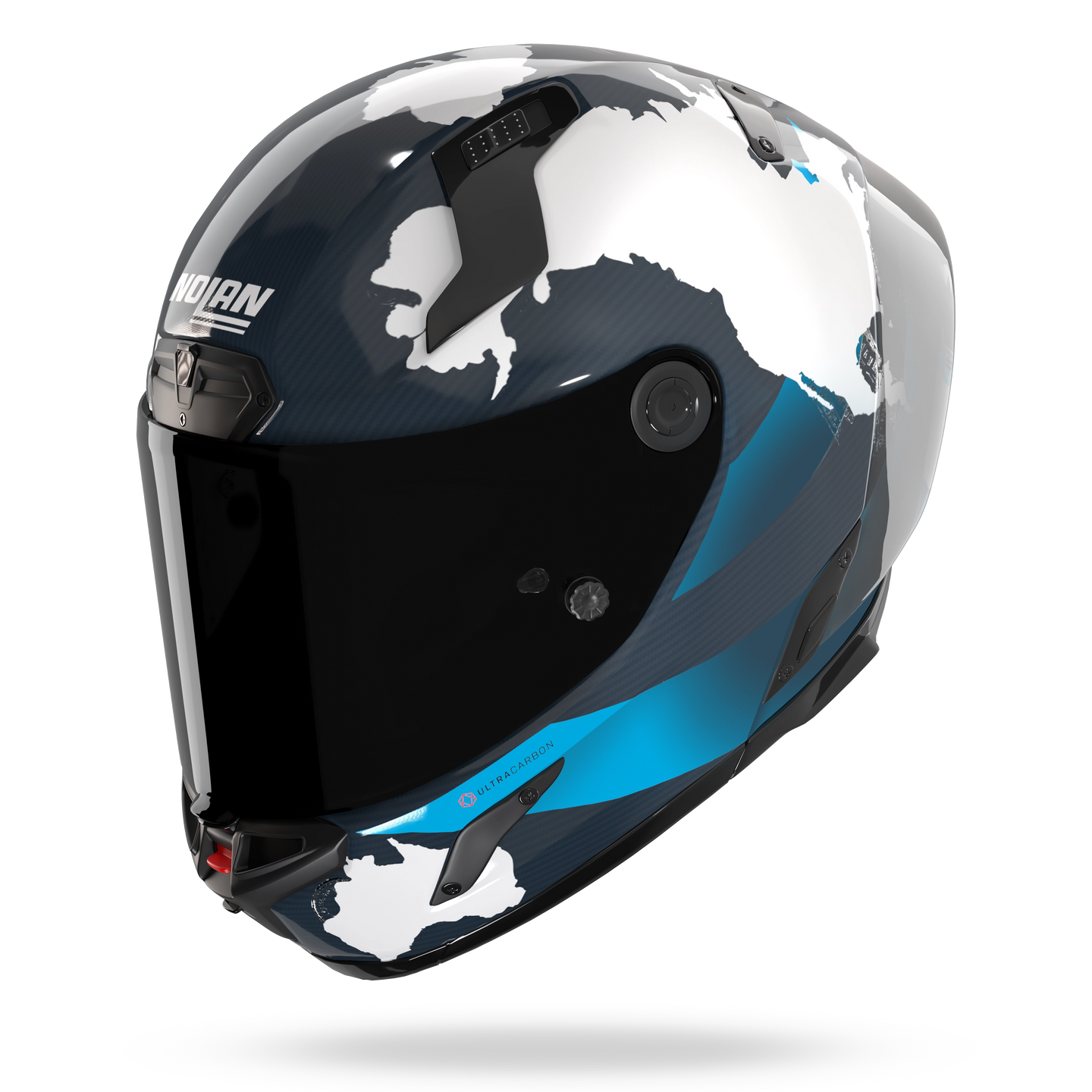 Nolan casco integrale X-804 RS ULTRA CARBON CHECA 30TH ANNIVERSARY SPECIAL EDITION Blu liquido / Bianco - XXS