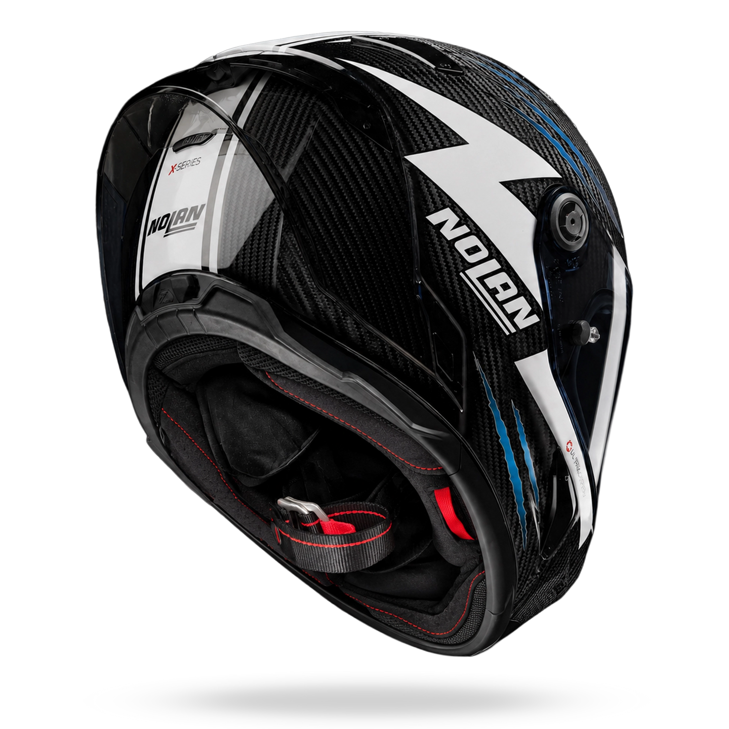 Nolan casco integrale X-804 RS ULTRA CARBON REPLICA HERBERTSON Aquamarina / Bianco - M
