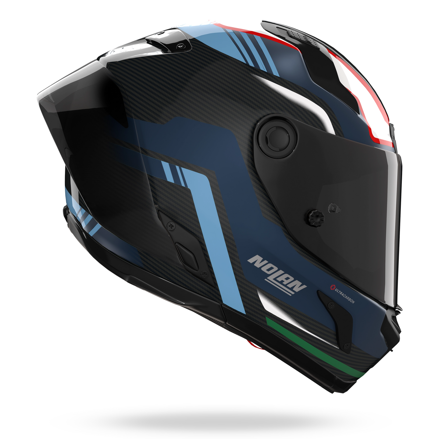 Nolan casco integrale X-804 RS ULTRA CARBON PIEGA Blu profondo / Azzurro / Rosso - L